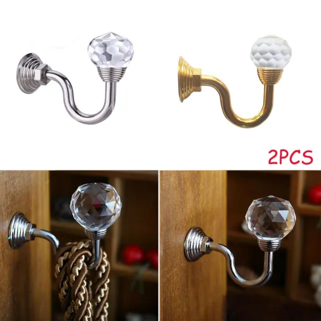 Curtains Accessories Hanging Hooks Curtain Hooks Crystal Bracket Fixing Holder