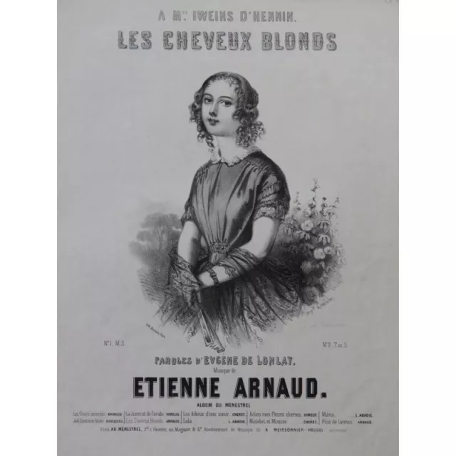 ARNAUD Étienne Les cheveux blonds Chant Piano ca1845
