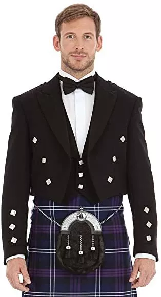 Ex Hire 100% Wool Prince Charlie Kilt Jacket & Waistcoat