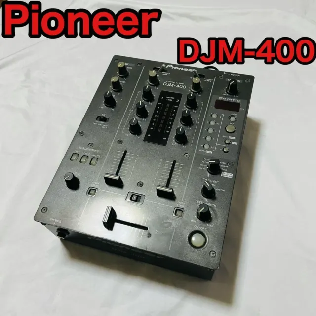 Pioneer Model DJM-400 2 channel DJ Mixer Black Excellent condition Free Shipping
