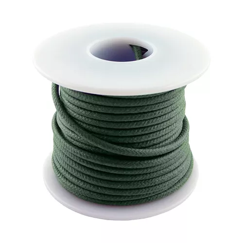 20 Gauge Stranded Cloth Wire 25 Feet, Green