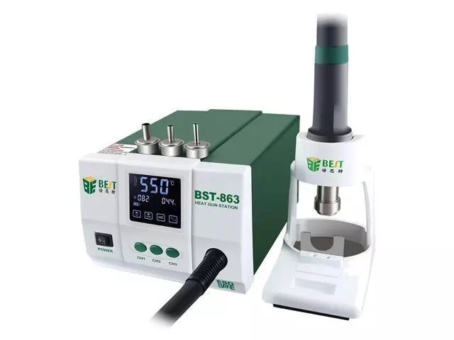 BST-863 stazione di saldatura ad aria calda digitale, pannello toch 1200 W 100-550°C BEST