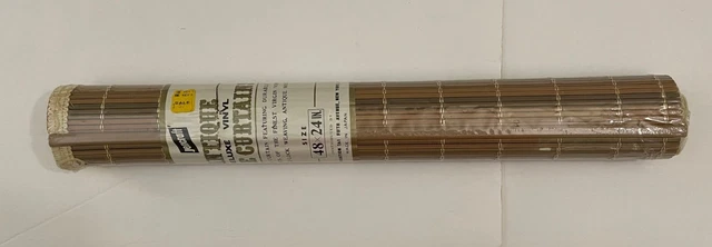 Sealed Mid Century JENCRAFT Vinyl Cafe Curtains "Antique Mist" 48" x24"