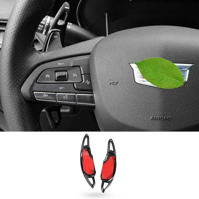 For Cadillac CT4 2020-2024 DX Aluminum Alloy Black Steering Wheel Shift Paddles