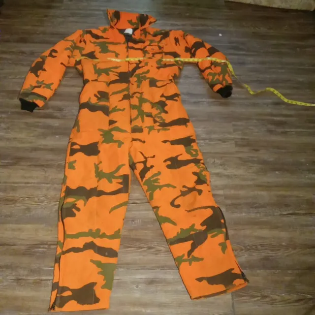 SAFTBAK USA SAFETY Blaze Orange Camo Coveralls Hunting Suit Large ...
