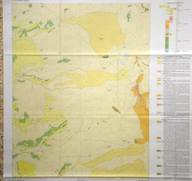 USGS BUCKHORN LAKES, COLORADO Geologic Map, GUNNISON MONTROSE OURAY 1987