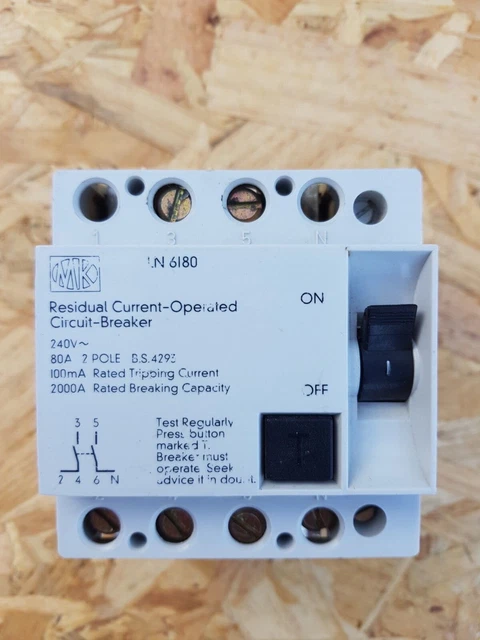 ⚡⚡ LIVE TESTATO ⚡⚡ MK LN 6180 80A AMP 100mA RCD TIPO AC................