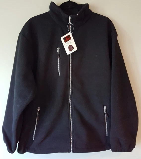 Mens Extra Thick Fleece Heavy Duty Winter Work Jacket Black By Coverguard