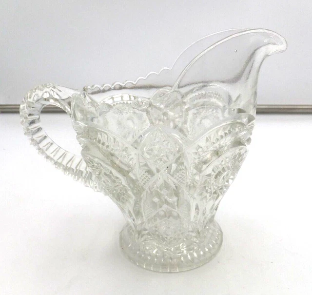 Clear Glass Pressed Glass Pitcher, Unknown Maker