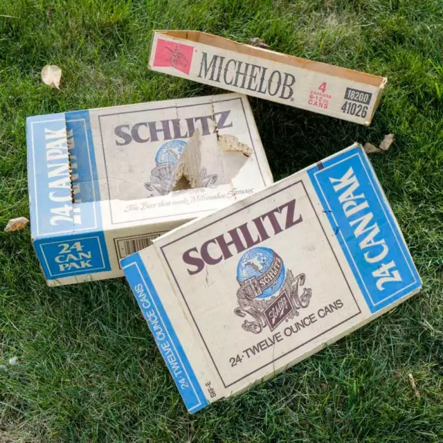 Bier Schutzhülle Werbe Boxen Schmitz Michelob (Leere Boxen)