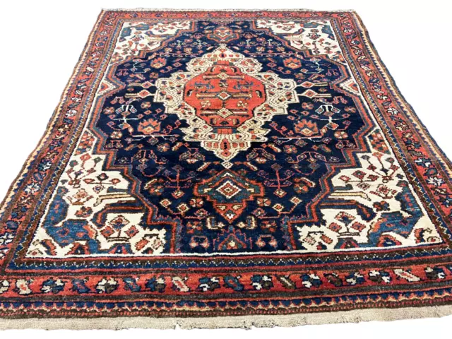 Antiker Handgeknüpfter Perser- Orientteppich Bachtiar 140x115cm carpet rug