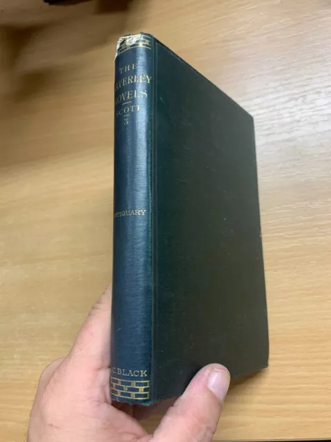 1886 Herr Walter Scott 'The Antiquary " Fiction Antik Hardcover Buch (P3)