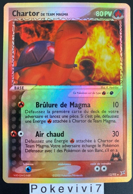 Carte Pokemon CHARTOR 12/95 Holo REVERSE Bloc EX Team Aqua VS Team Magma FR