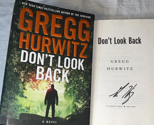 SIGNED Don’t Look Back book Gregg Hurwitz 1st Edition First ED. Hardcover HC DJ
