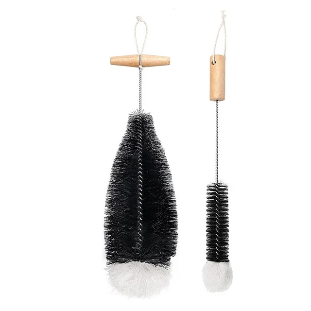 MR.SIGA Lot de 2 Goupillons Bouteille, Brosse à Bouteille avec Long Manche, Goupillon Biberon