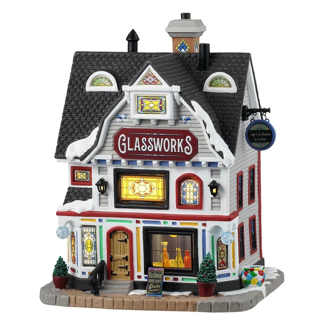 Lemax Liberty Trail Fire House #45273 - Lighted Christmas Village Building With Decorated Tree & Lights (2024 Release) - View #5