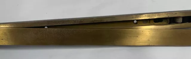 Vtg Brass/Bronze Glynn Johnson Surface Overhead Door Stop Slide Hardware (D) 3