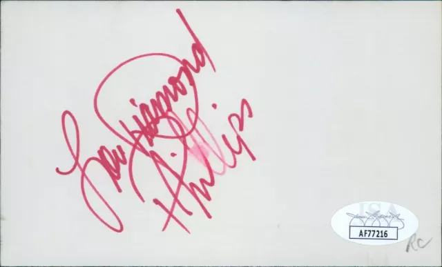 Lou Diamond Phillips Actor Signed 3x5 Index Card JSA Authenticated