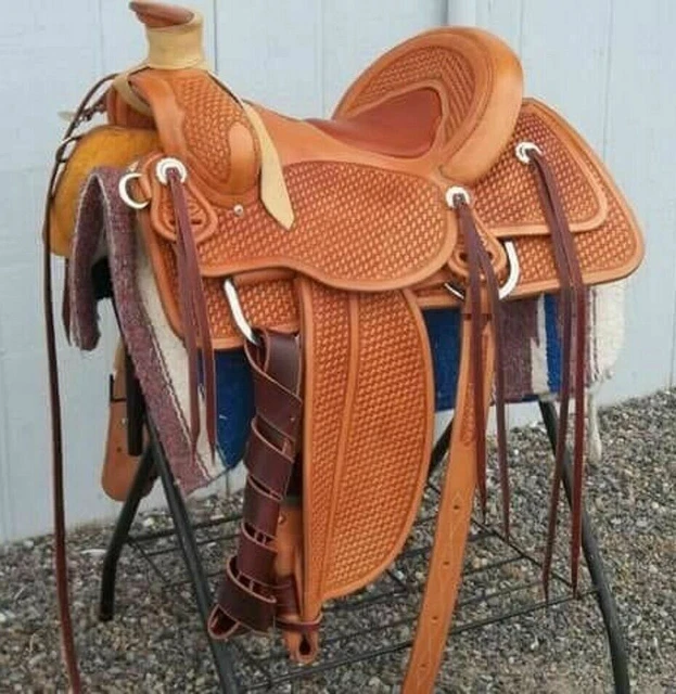 Carved Western /Pleasure Trail horse Co Reining Saddle 16" All Sizes