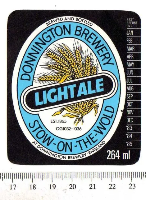 UK Beer Label - Donnington Brewery - Gloucestershire - Light Ale (version f)