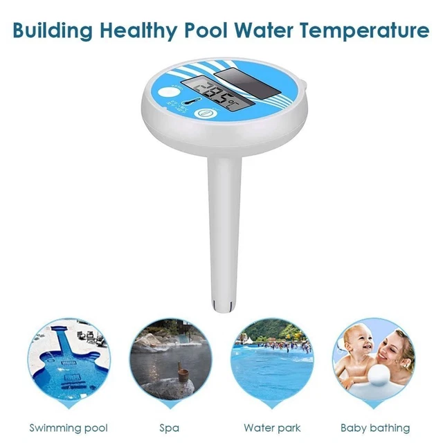 ABS Digital Thermometer Solar Powered Floating Pool Thermometer  Spa