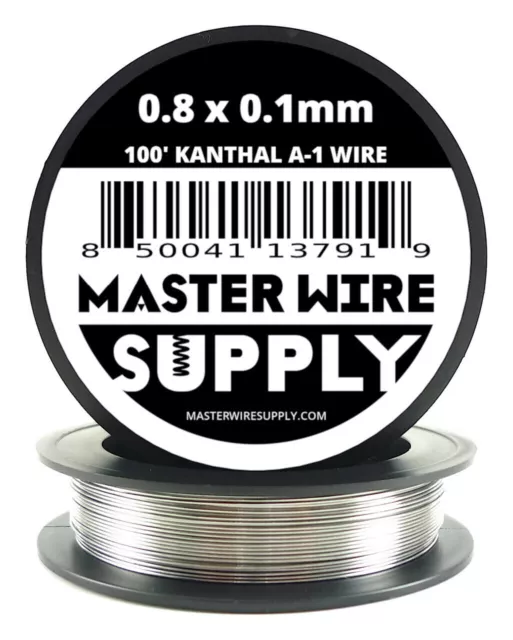 MWS - Kanthal A1 - 100 ft - 0.8 mm x 0.1 mm - Flat Ribbon Wire