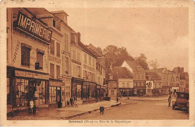 60 - BRETEUIL - SAN37636 - rue de la République - Pli
