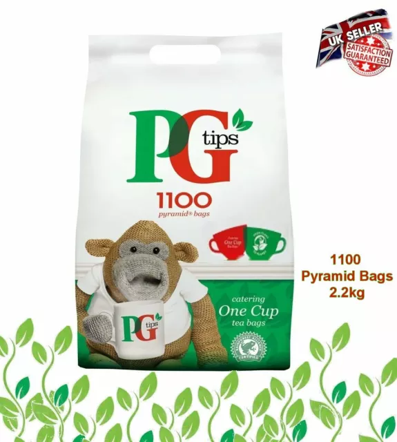 PG Tips One Cup Tea Bags 1100 Pyramid Bags Bulk PG Tips Cuppa Catering Bag UK