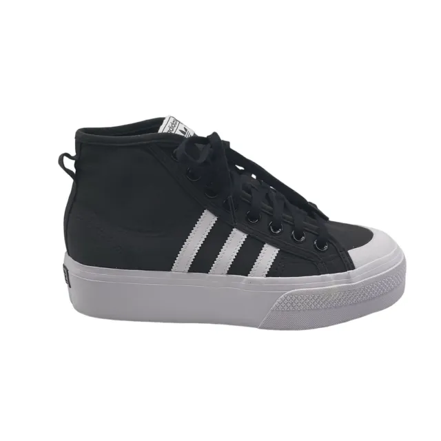 ADIDAS MENS NIZZA Platform Mid Core Black White Shoes Size 6 $72.24 ...