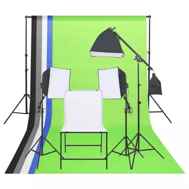 Kit d'éclairage de studio photo avec table de prise de photos vidaXL