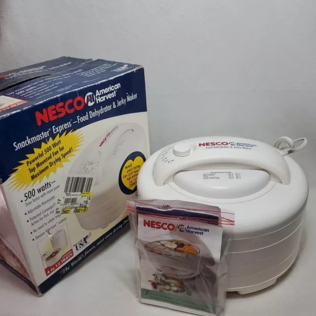 NESCO American Harvest FD60 Food Dehydrator 500W Snackmaster Express Jerky  Maker