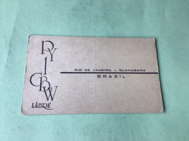 Vintage QSL Radio communication card Brasil Rio De Janeiro 1965 Ref 52996