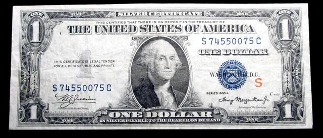 $1 1935-A Experimental US Silver Certificate Small Size   ---- #123