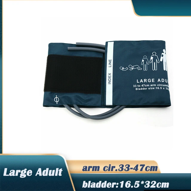 Replacement Blood Pressure Monitor Cuff Large Adult Size Double Tube NIBP cuff
