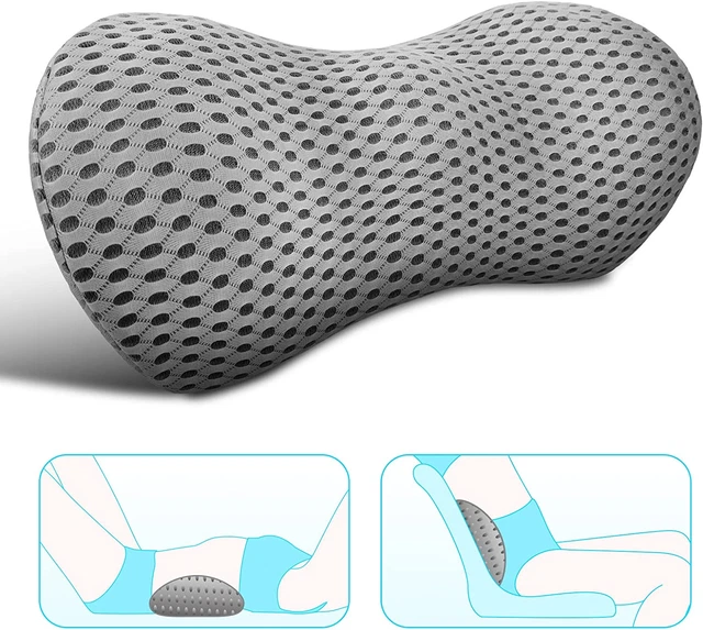 Villsure Lumbar Support Pillow, Memory Foam Back Cushion Pillow for Office Chair