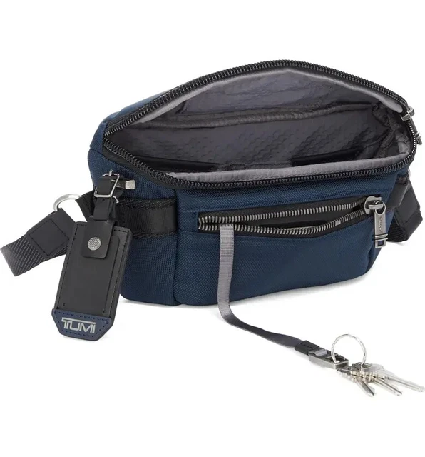 Nwot Tumi Alpha Bravo Classified Belt Bag Travel Messenger Bag Navy $295 3