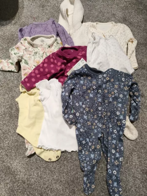 newborn baby Girl clothes bundle joblot smoke and pet free home 0-3 months