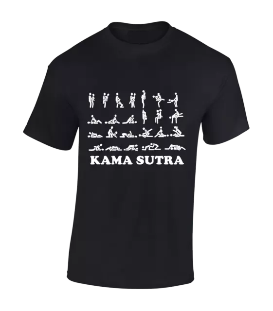 Kama Sutra Mens T Shirt Funny Sex Position Top Rude Joke Design Comedy New