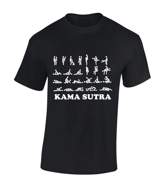 Kama Sutra Mens T Shirt Funny Sex Position Top Rude Joke Design Comedy New