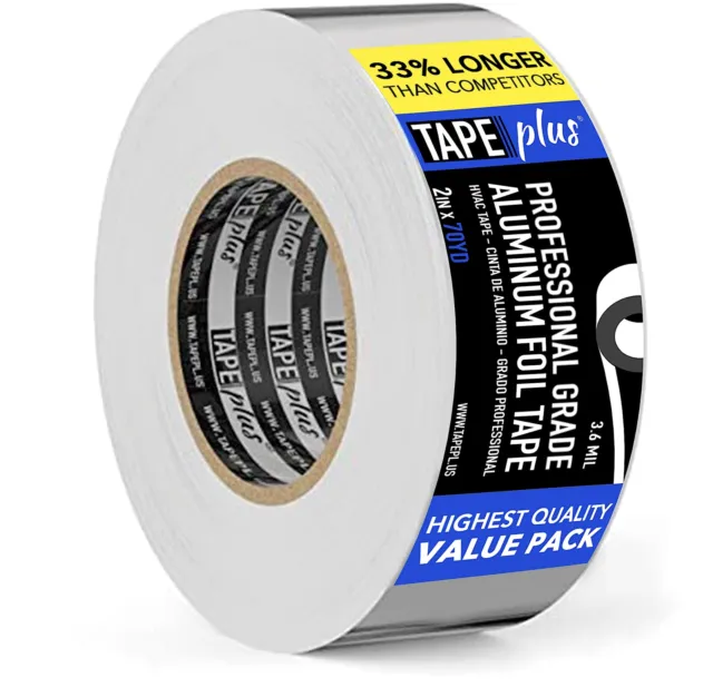 Professional Grade Aluminum Foil Tape - 2 Inch by 210 Feet (70 2 Inch, Silver