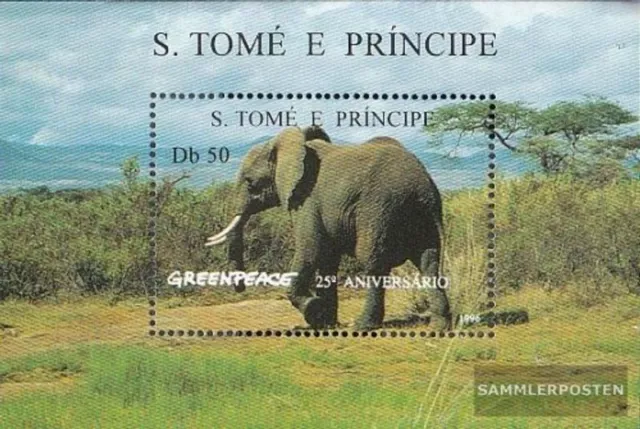 Sao Tome e Principe Block351 (kompl.Ausg.) postfrisch 1996 25 Jahre Greenpeace