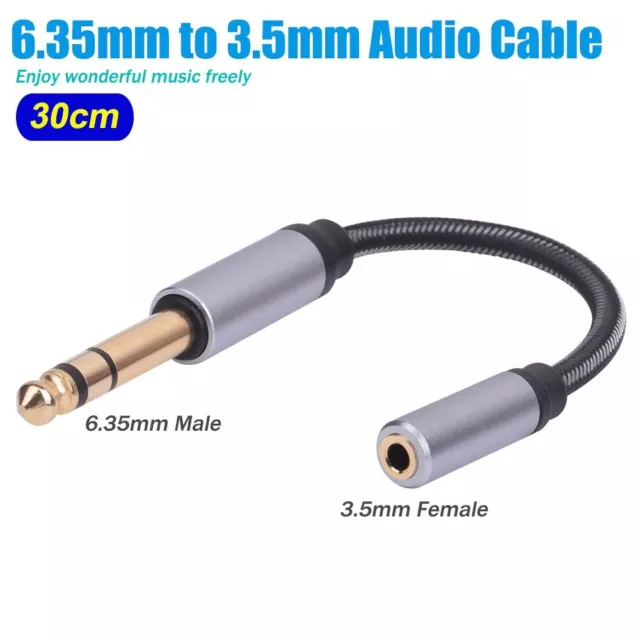 3.5mm Socket Female to 6.35mm 1/4-Inch Jack Plug Male Stereo Audio cable