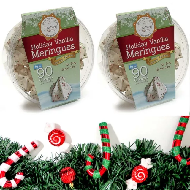 2 Paquet Vacances Vanille Meringue Cookies sans Gras Gluten Kascher Friandises