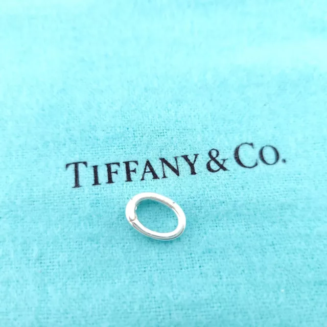 Tiffany & Co Sterling Silver Oval Clasping Link Spring Jump Ring Charm Pendant