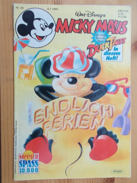Comics, Hefte, MICKY MAUS, Band Nr. 28/1989, ohne Beilage, Walt Disney, Ehapa
