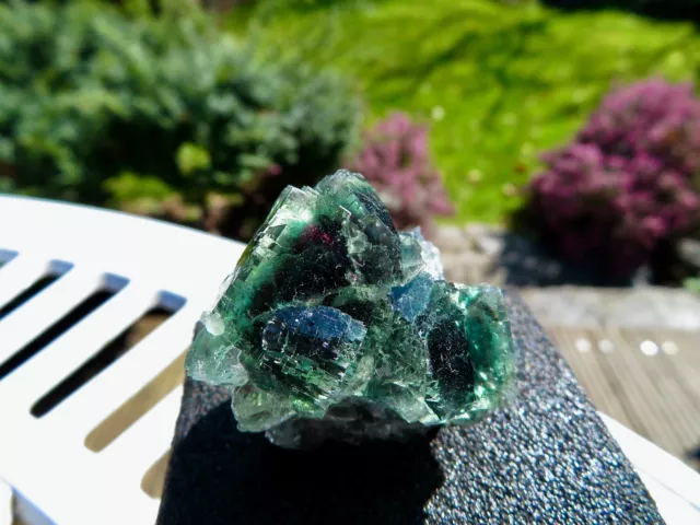 ⚒︎ NEU! Grüne Fluorit Kristalle lila Phantom, Okorusu, D-Pit Namibia ⚒︎ 🇳🇦