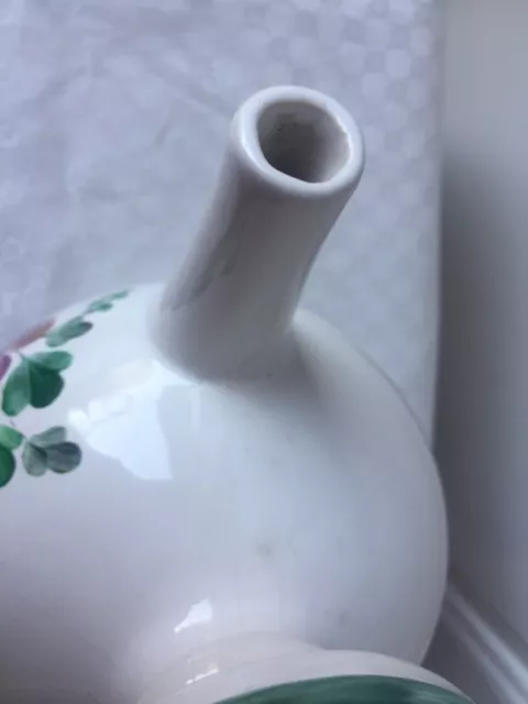 Apotheken Amphore Henkel Kanne Vase " Ol. Lini "  A+H Handmalerei Dachbodenfund 3