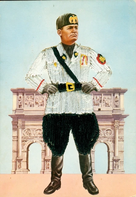 WW2 WW2 FASCIST Propaganda Italy Duce Mussolini Fabric £12.26 - PicClick UK