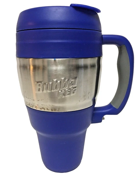 Bubba Keg 34 Ounce Blue Insulated Mug/Cup w/ Lid-Handle-Bottle Opener EUC