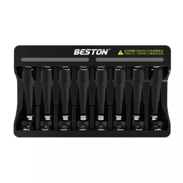 Beston 8 slot caricabatterie al litio veloce intelligente per batteria 1,5 V AA AAA W3376
